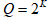 Q=2^k